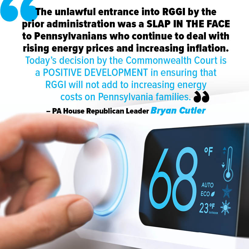 Cutler Applauds Commonwealth Court Decision Voiding Unlawful Energy Tax 
